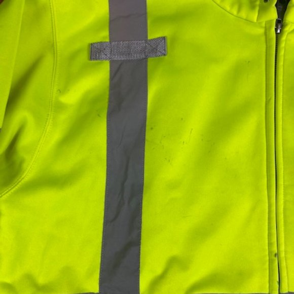 XL Hi Visibility Insulated Full Zip PPE black/neon Green - Picture 4 of 9